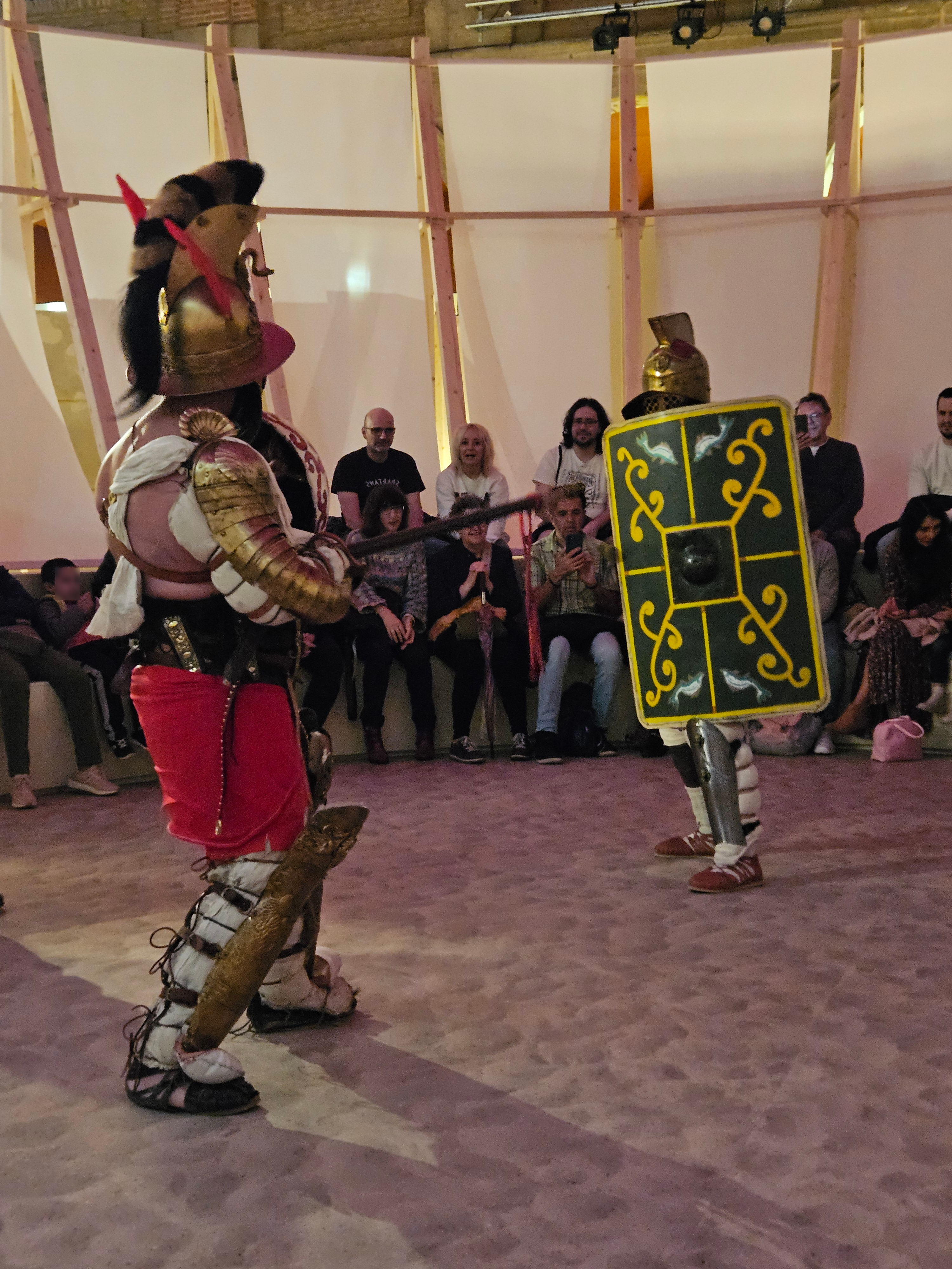 Recreación histórica de combates entre gladiadores