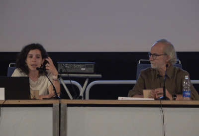 Sebastián Celestino y Esther Rodríguez, durante la presentación