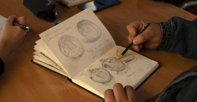 Visita de alumnos de la Escuela de Arte al MARPA. Foto: MARPA / Mario Torquemada