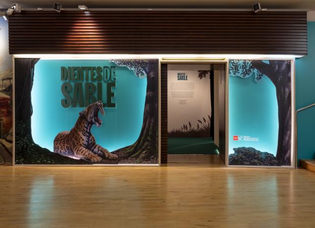 Entrada a la exposición temporal "Dientes de sable"