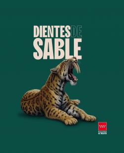Portada Libro de estudios Dientes de sable con ilustración del félido extinto